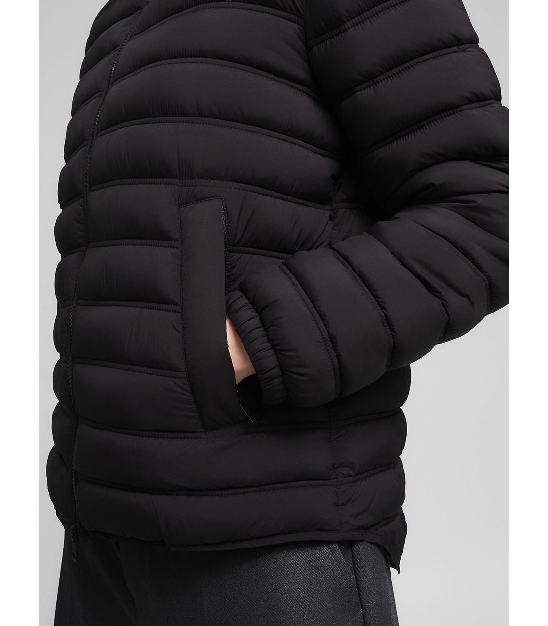 クロップド エコダウンジャケット 詳細画像 ブラック 6